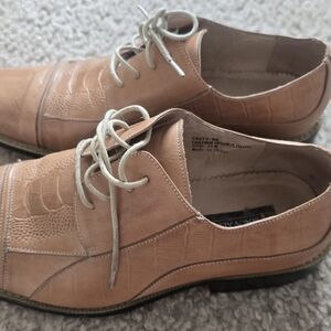 Stacy Adams Light Brown Textured Oxfords